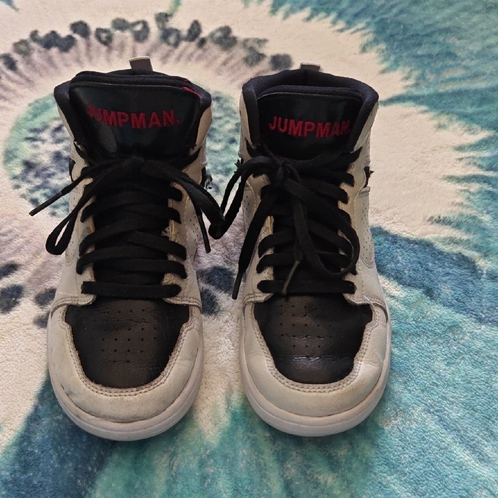 Jump Black and White High-Top Sneakers